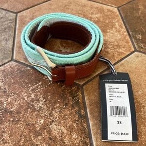 Men’s Vineyard Vines Embroidered Icon Club Belt Size 38 NWT